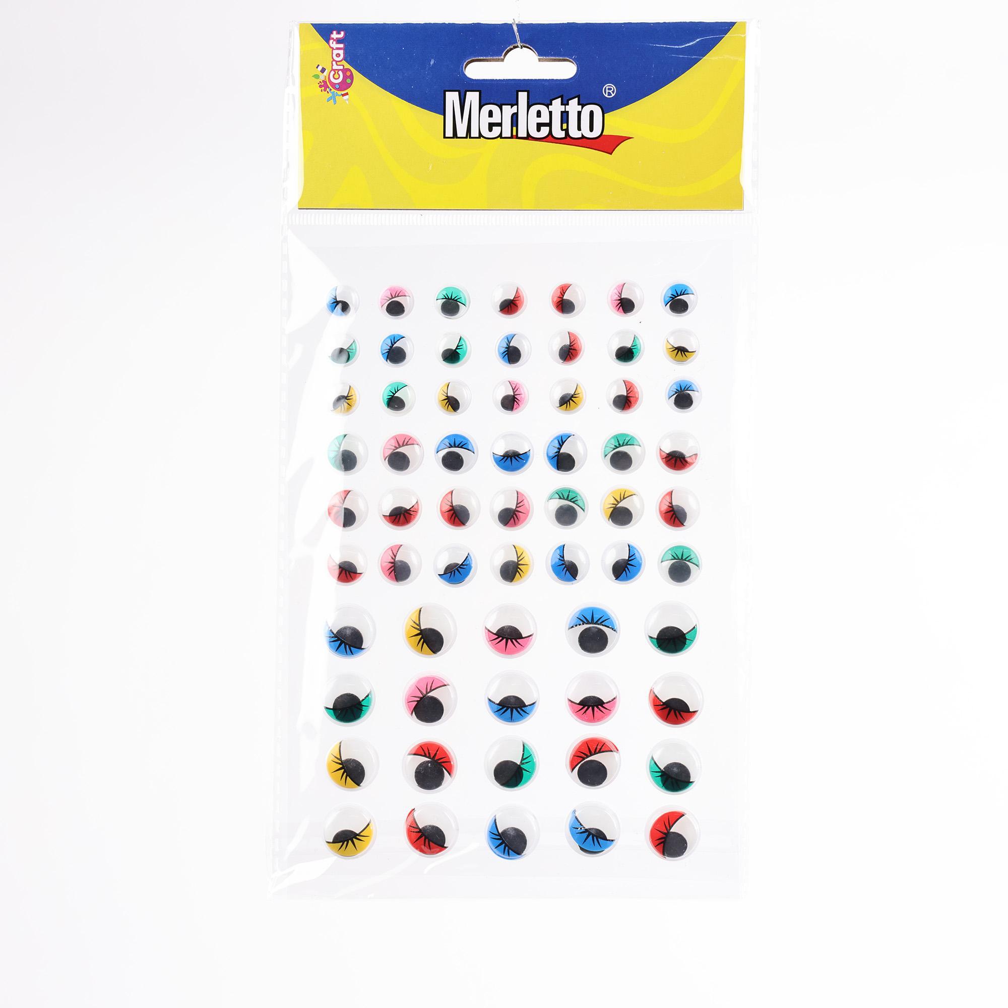 OLHOS MÓVEIS COM CÍLIOS, 5 CORES, 62 PEÇAS, TAMANHOS 10 MM, 12 MM, 15 MM - 785-7564566