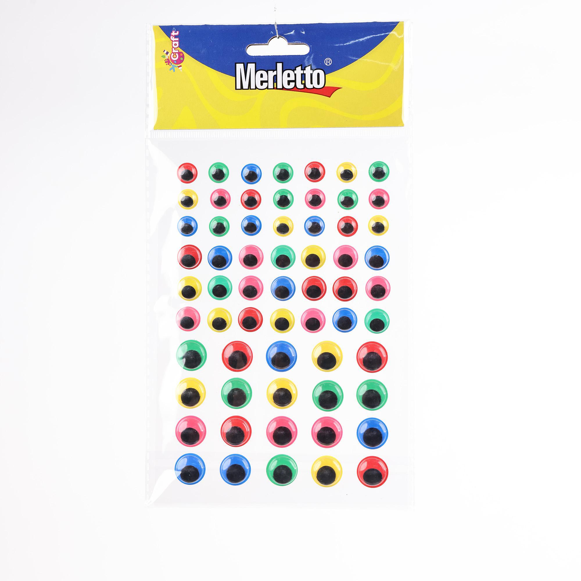 OLHOS MÓVEIS 5 CORES 62 PEÇAS TAMANHOS 10 MM, 12 MM, 15 MM - 785-7564568