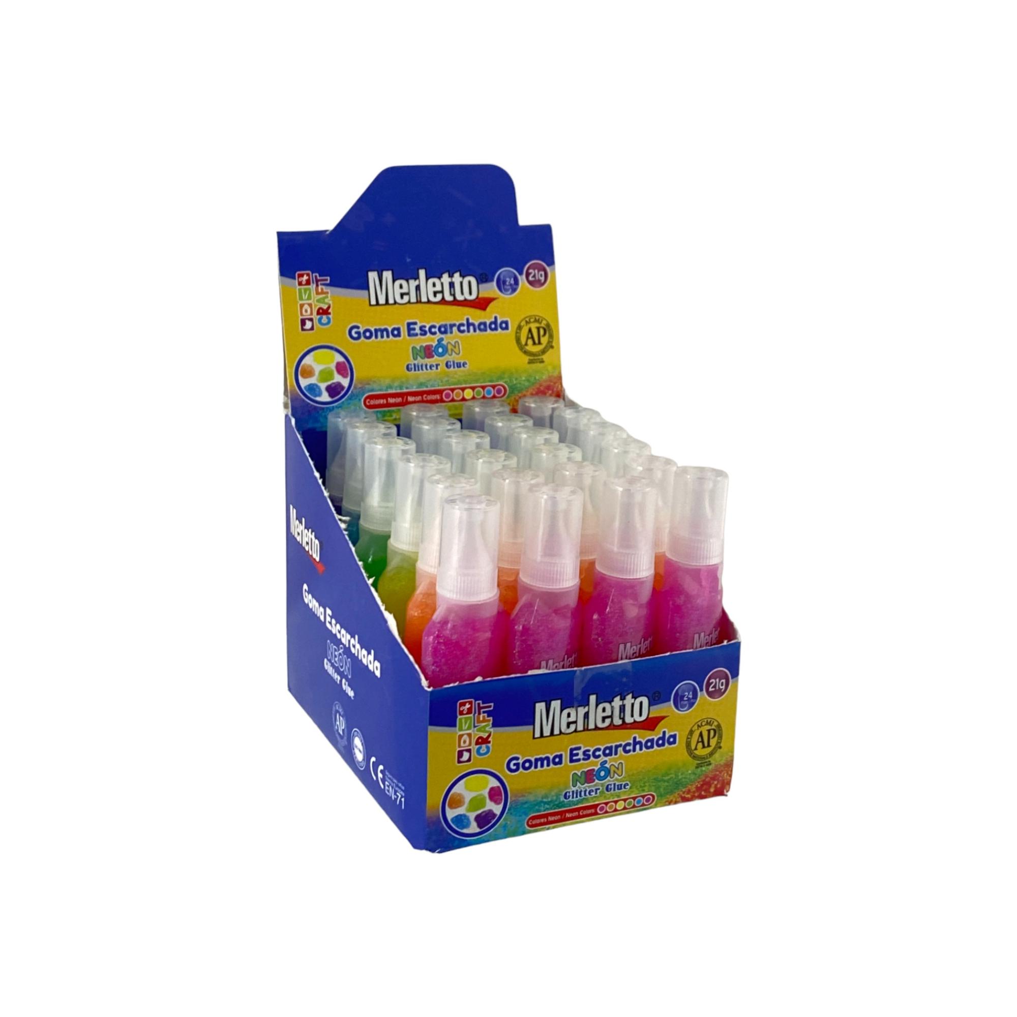 288PCS/CTN 21g GLITTER GLUE WITH TRANSPARENT LABEL AND 24PCS - 785-7863787