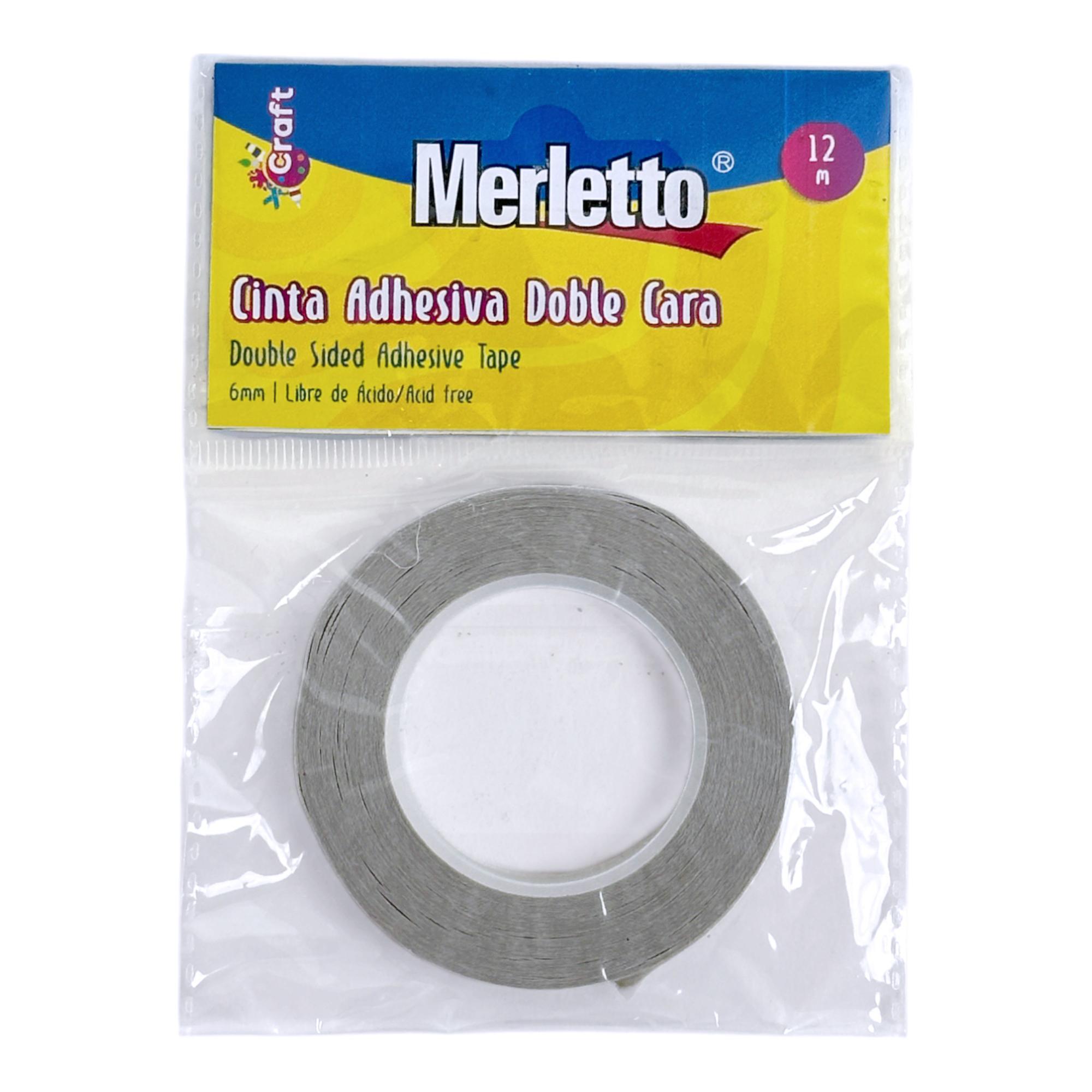 FITA ADESIVA DUPLA FACE SEMITRANSPARENTE 6mmx12m BRANCA - 785-7964277