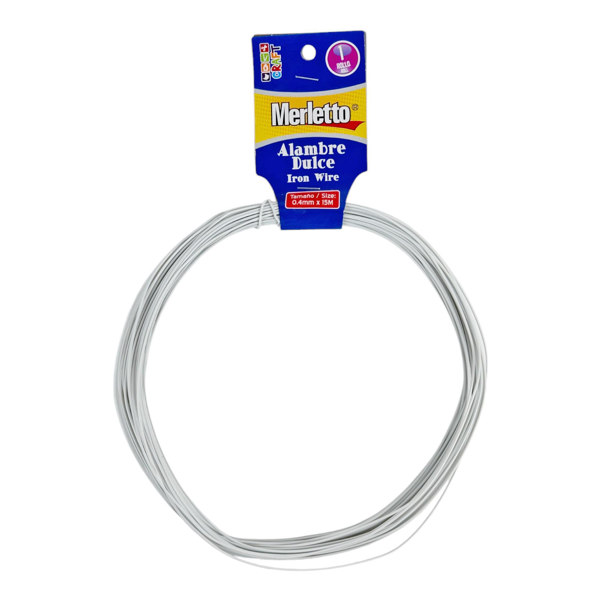 ALAMBRE DULCE 0.4mmx1.5m BLANCO - 785-7964296