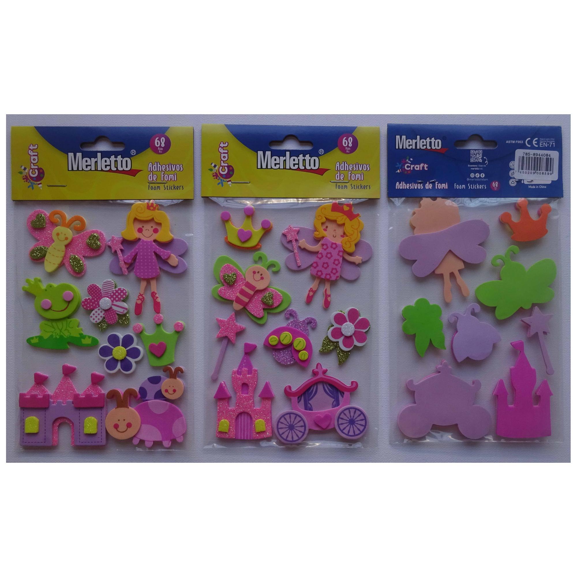 144BAGS/CTN 3D FOAM STICKERS ON PET SHEET IN OPP BAG WITH HE - 785-8944084