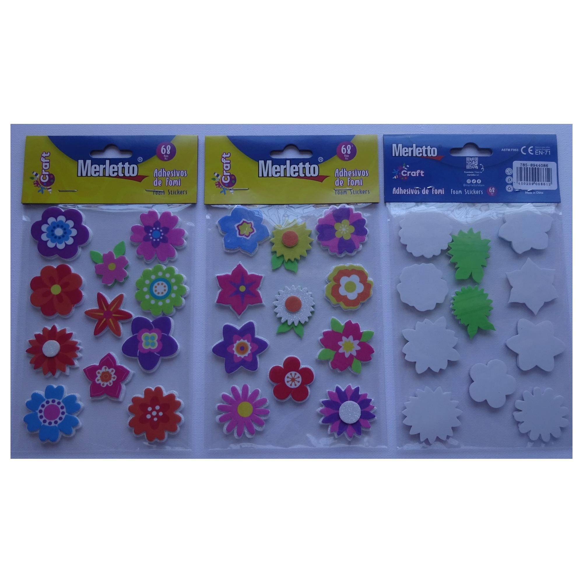 144BAGS/CTN 3D FOAM STICKERS ON PET SHEET IN OPP BAG WITH HE - 785-8944086