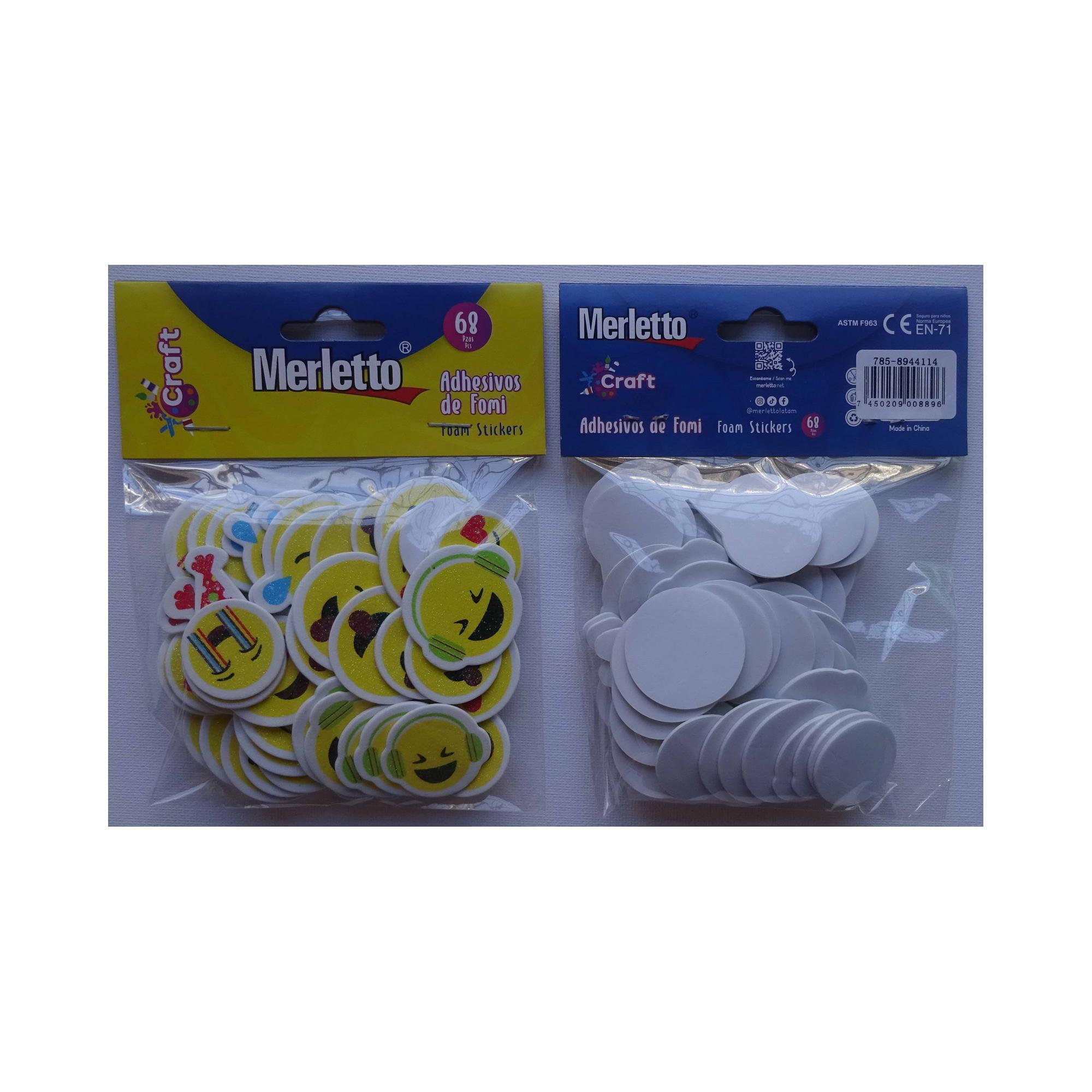 144BAGS/CTN 54PCS GLITTER FOAMSTICKERS IN OPP BAG WITH HEAD - 785-8944114