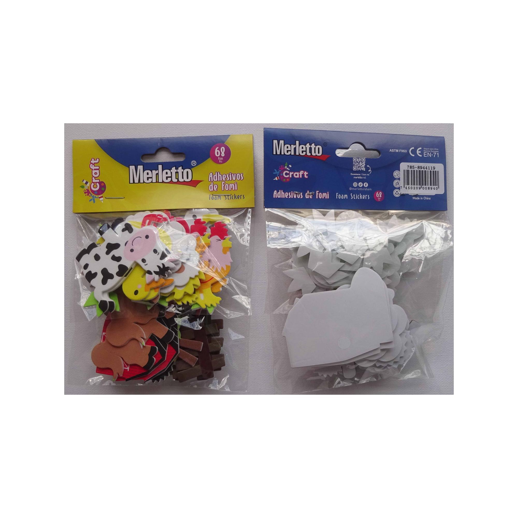 144BAGS/CTN 29PCS FOAM STICKERS IN 2 OF OPP BAG WITH HEADER - 785-8944119