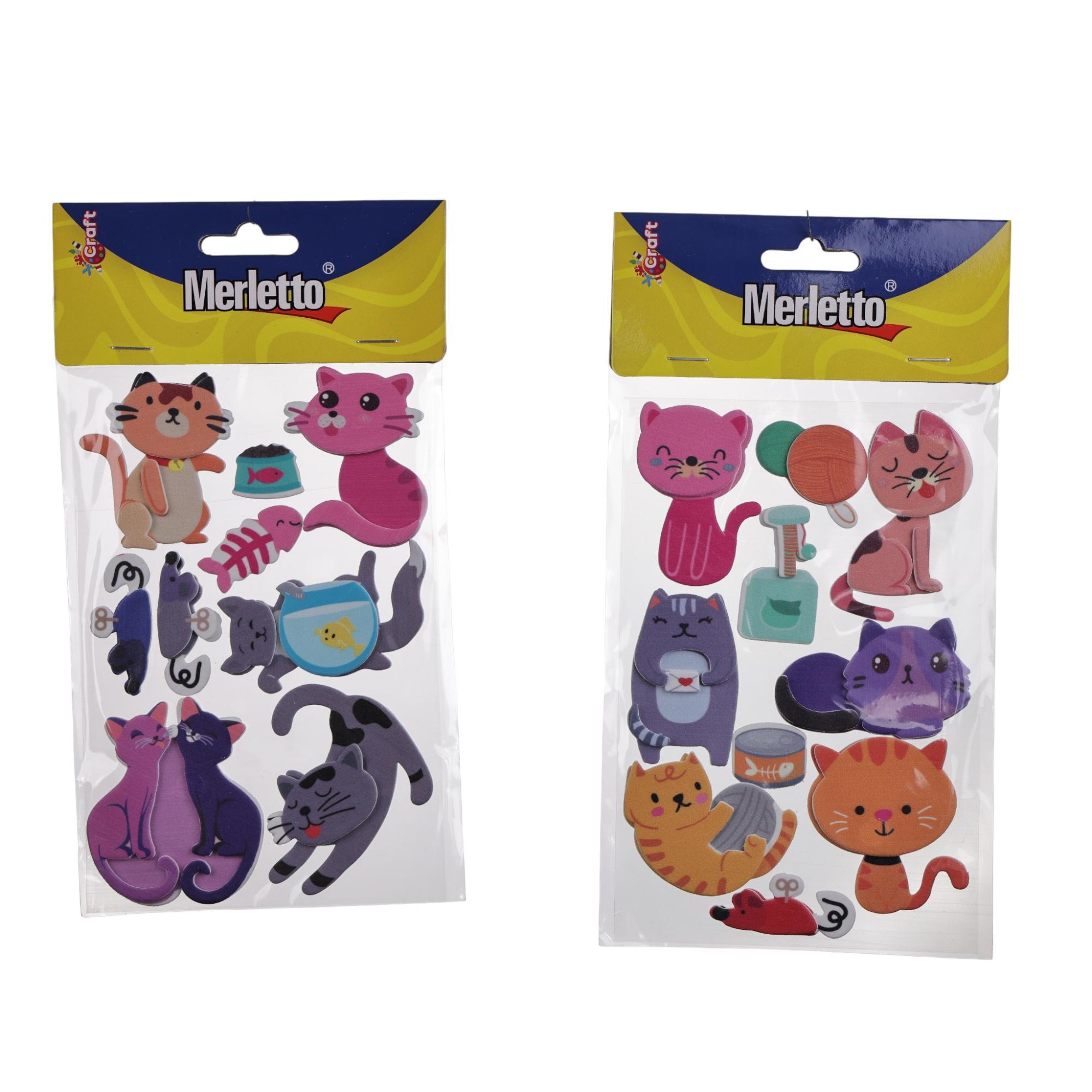 STICKER DE FOMI 3D (GATOS) - 785-8944433