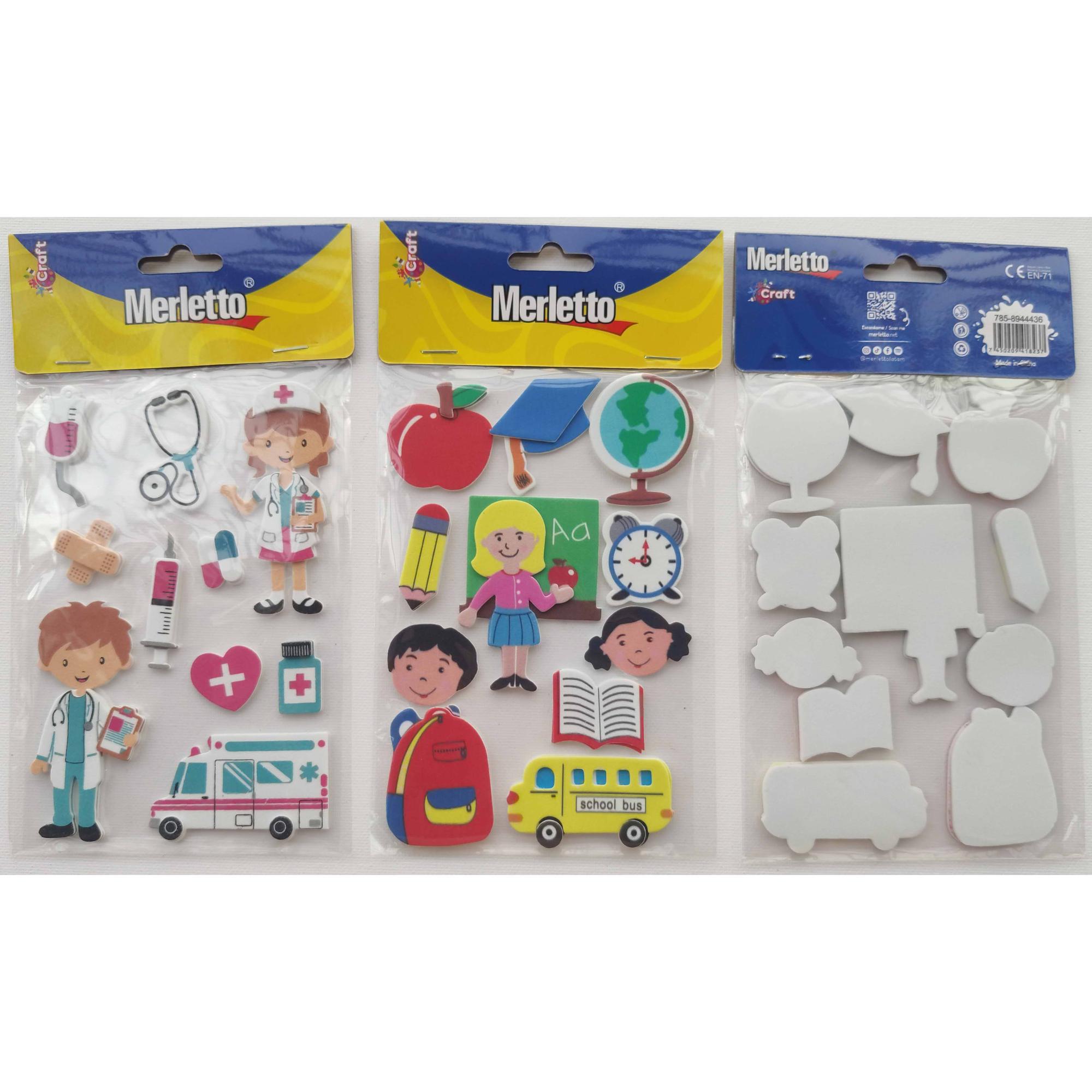 STICKER DE FOMI 3D (ESCUELA / HOSPITAL) - 785-8944436