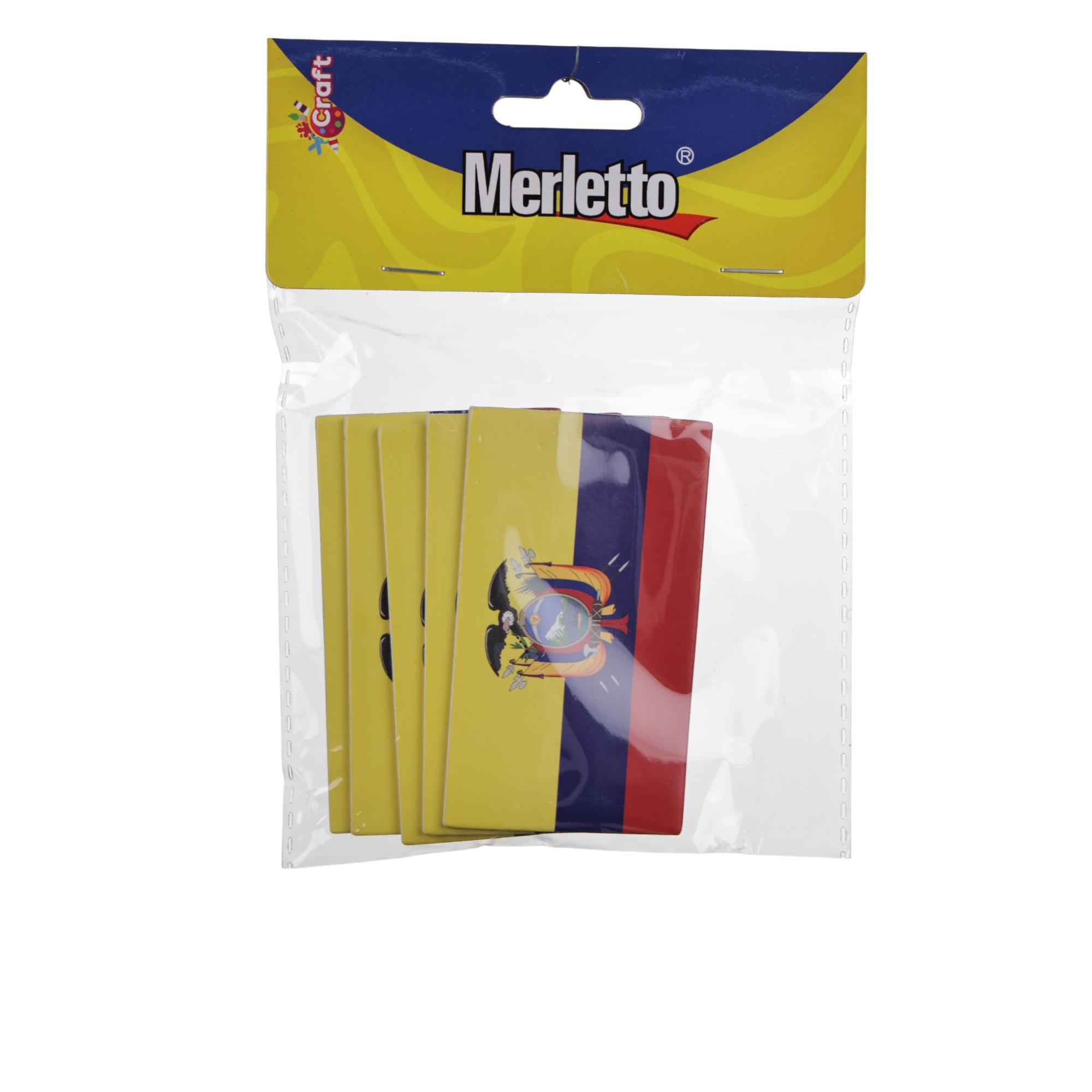 5PCS FOAM STICKERS (ECUADOR FLAG) - 785-8944440