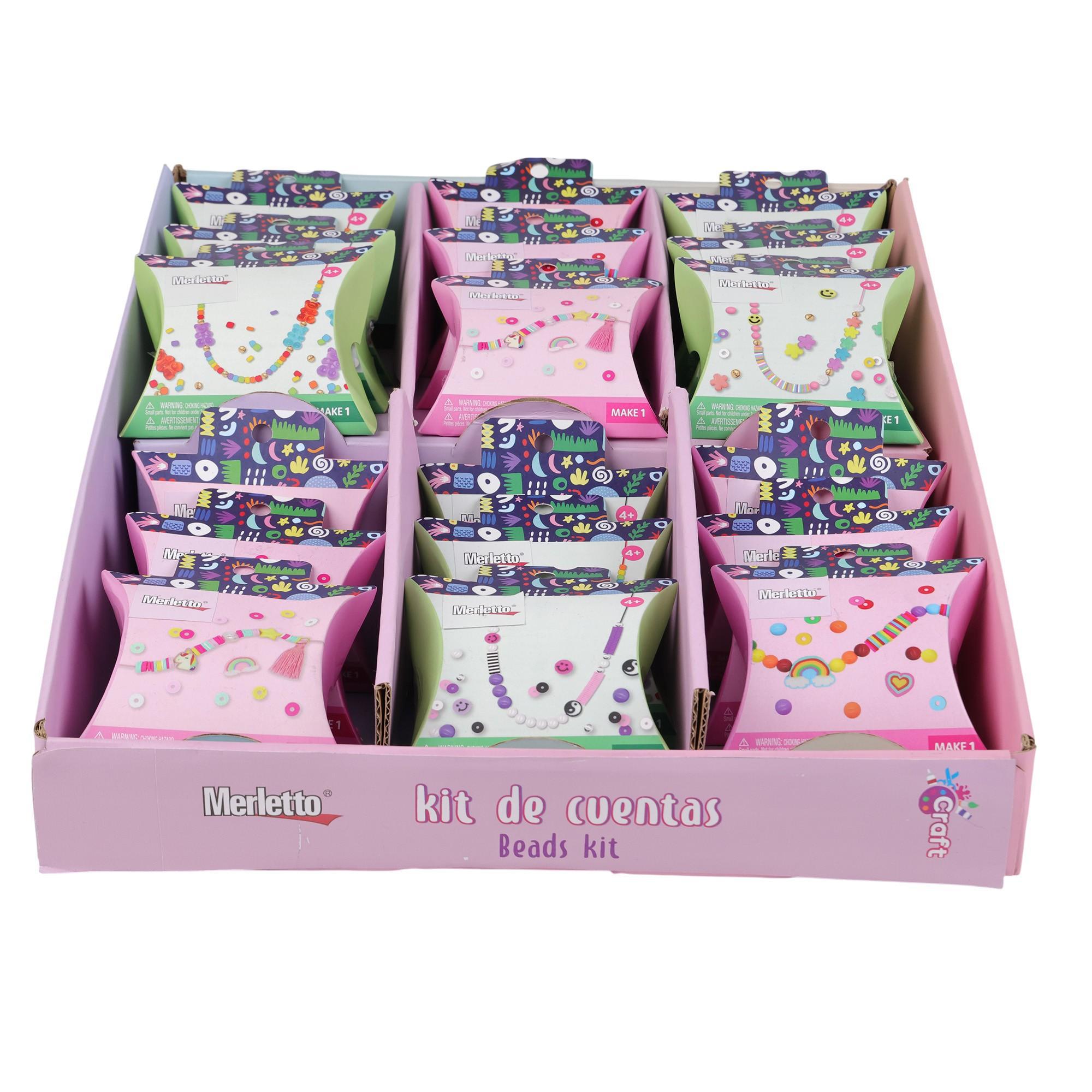 1PDQCTN 24PCS BRACELET AND NECKLACE BEAD KIT IN PDQ PACKING. - 785-9074491