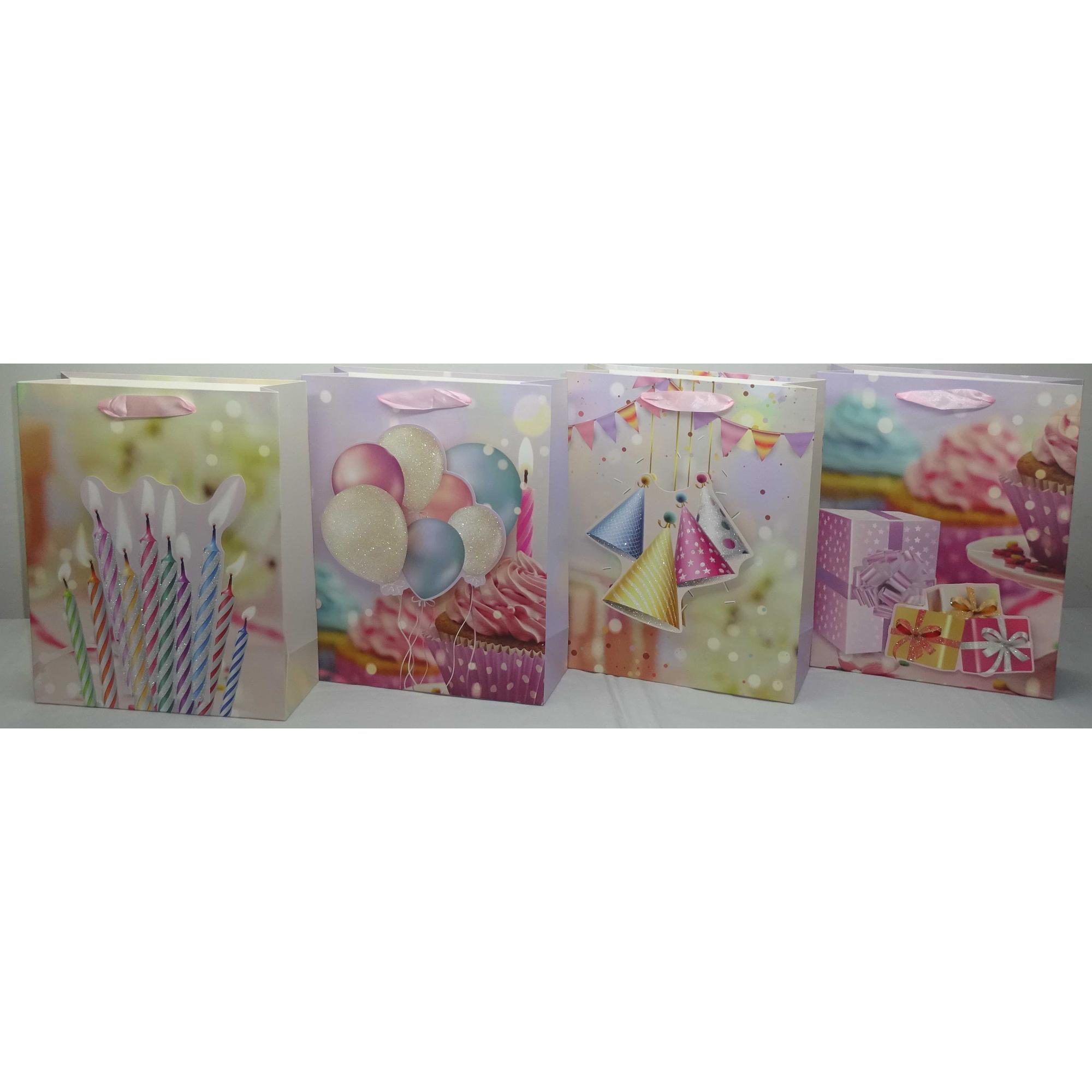 240PCS/CTN 3D+GLITTER+RIBBON GIFT BAG SIZE: 32*26*10CM. (210 - 786-6521326