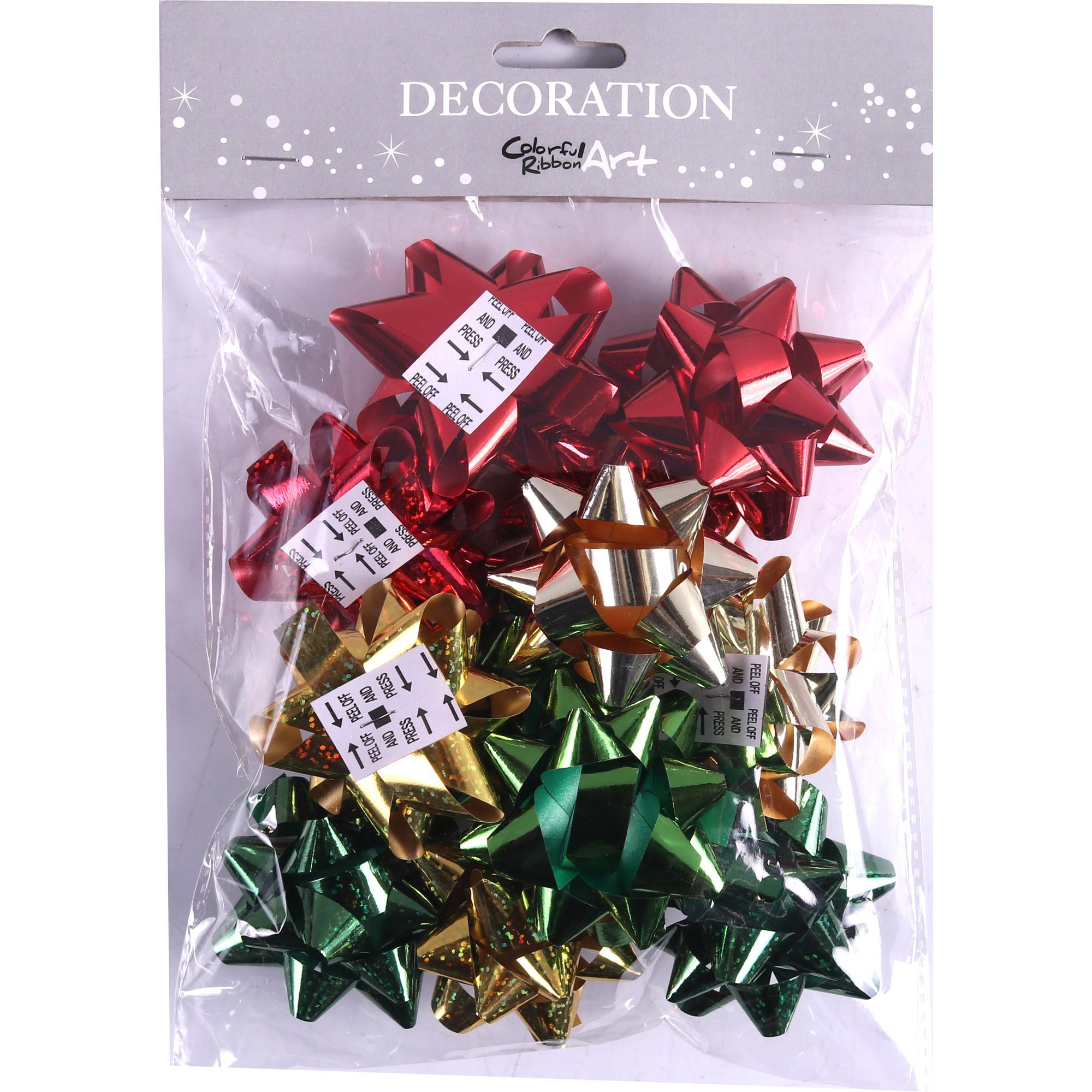 ASSORTED SATIN GIFT BOWS 12PZ 2.5 INCH - 786-8070668