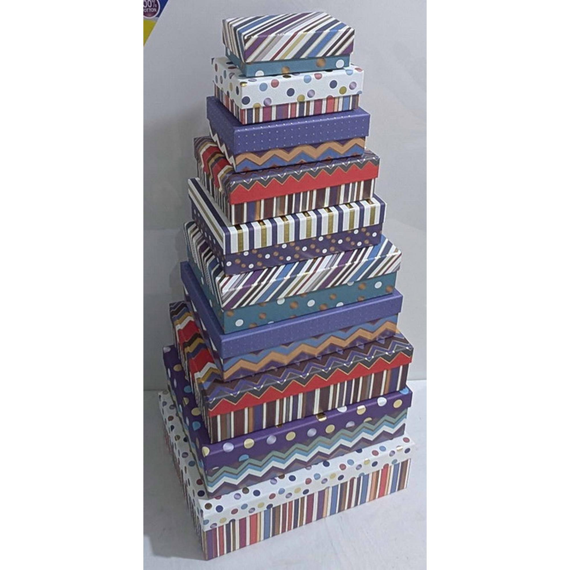 Set of 10 gift boxes, assortedsizes - 786-8532459